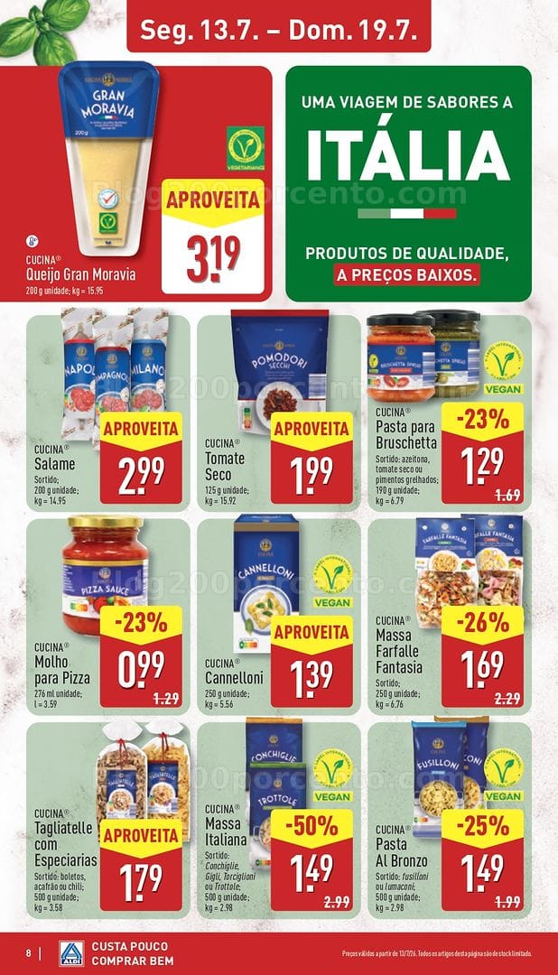 Antevisão Folheto ALDI Sabores do Mundo Promoções de 13 a 19 julho